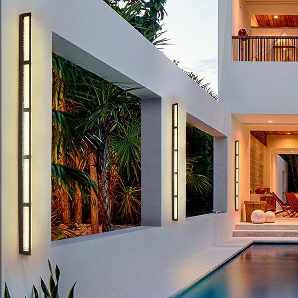 

outdoor wall lamps led light long modern waterproof ip65 porch garden lamp & indoor bedroom bedside decoration lightin