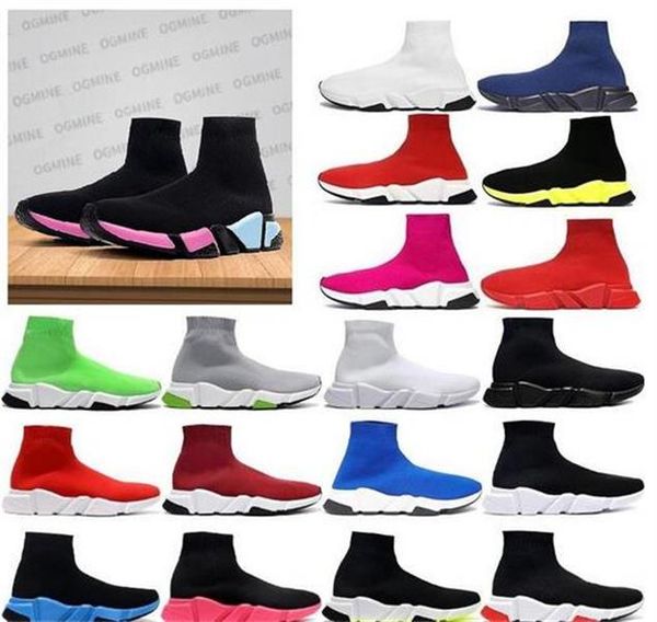 

[shipped asap] designer men womens speed trainer sock boots socks boots casual shoes shoe runners runner sneakers 36-45 #2021, Black
