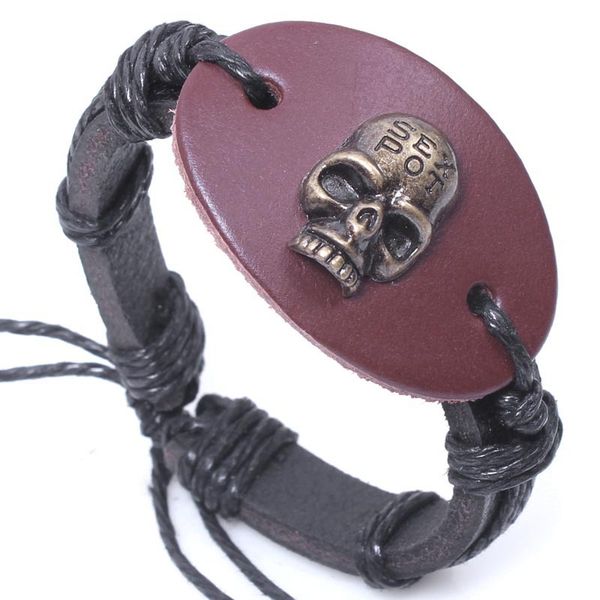 

skull scalp bracelet punk yiwu commodity city jewelry, Golden;silver