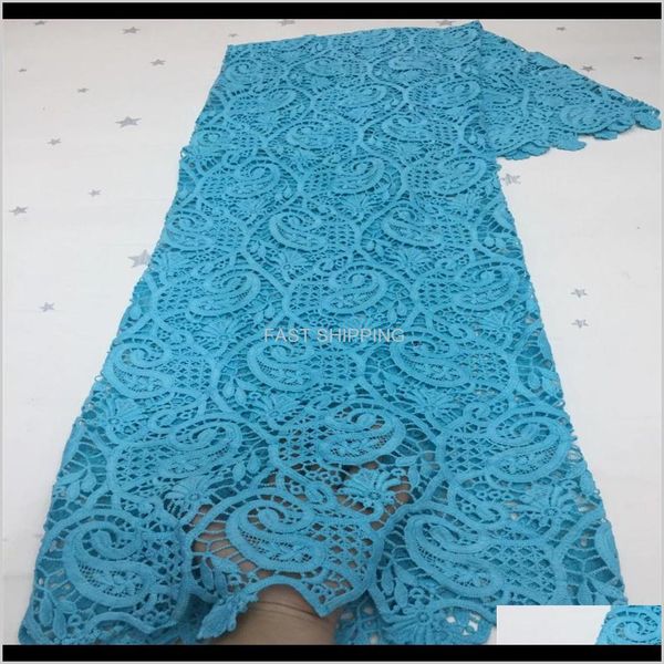 

clothing apparel african guipure latest french tissue lace fabric for wedding 5 yards drop delivery 2021 chk5m, Black;white