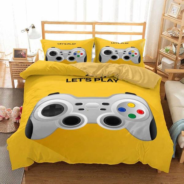 

bedding sets print game bedroom bedclothes pillowcases duvet cove set for boy fashion design teenager boys full twin