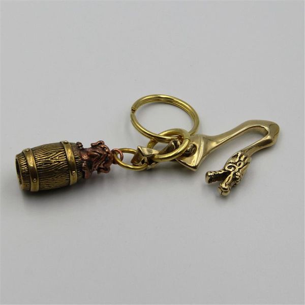 

keychains belt keychain managers with brass dog pendant,leather keychain,biker jewelry, Silver