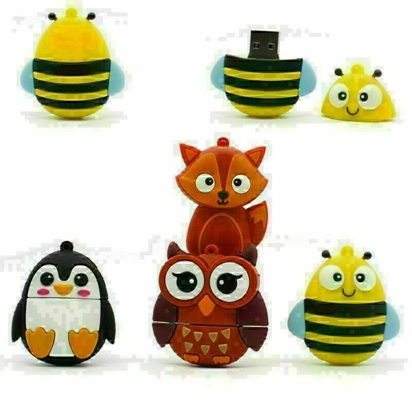 

32gb usb2.0 flash drives animal pendrive cartoon memory stick u disk 4g 16gb 64g