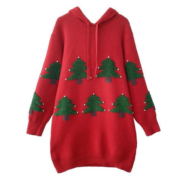 

women's sweaters korean wind loose lazy winter thickening wear red christmas year big sweater size high school women long gmlv, White;black