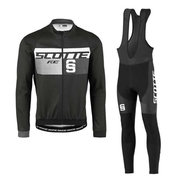

racing sets gs team green scotte cycling jersey autumn long sleeve men bicycle clothing breathable outdoor riding bike mtb set, Black;blue