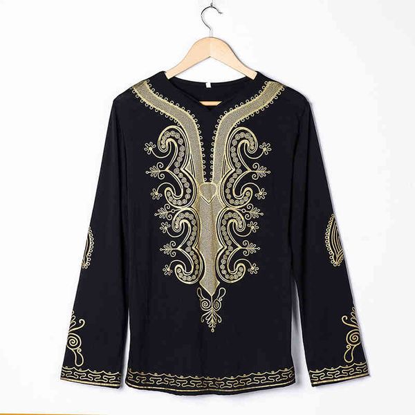 

summer men's african dashiki printing longline t-shirt new traditional africa tshirt men hipster hip hop tee shirt, White;black