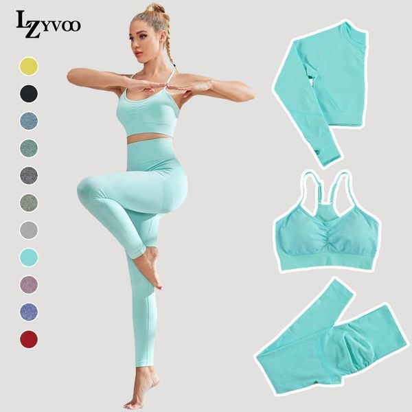 

legging lzyvoo fitness yoga sports set women gym clothing summer two delicate breathing effects colour femme leggings packages a0914, Black