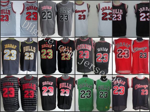 

chicago bulls men #23 michael jor dan gray jersey, Black