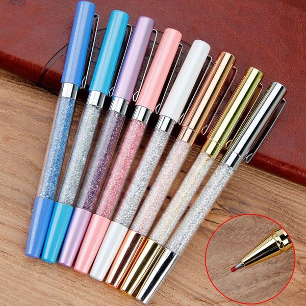 

gel pens 1pcs fashion metal crystal office signing creative 1mm upscale business stationery gift for kids writing
