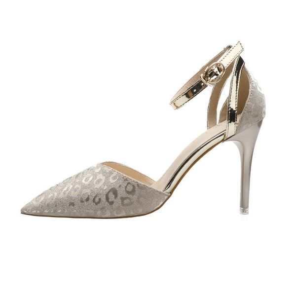 

women's shoes 2021 high-heeled with decorative pattern soft soles and comfortable anti-slip sandals dress, Black