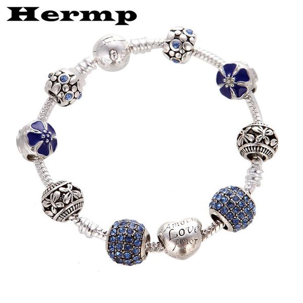 

link, chain hermp charm bracelets for women girls fashion jewelry tyle yourself, Black