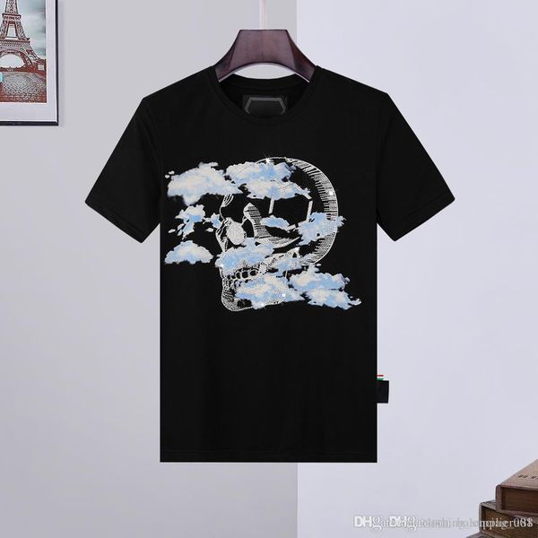 

lyp 2020 new designers t shirts mens 19ss skull men t shirt hip hop short sleeves women men stylist t shirt, White;black