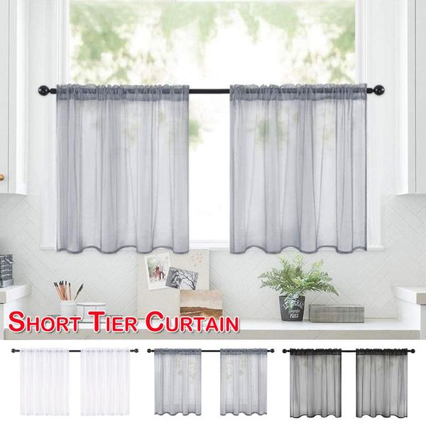 

curtain & drapes white tulle tier curtains bay window decorative tulles blinds door kitchen gauze sheer yarn d30
