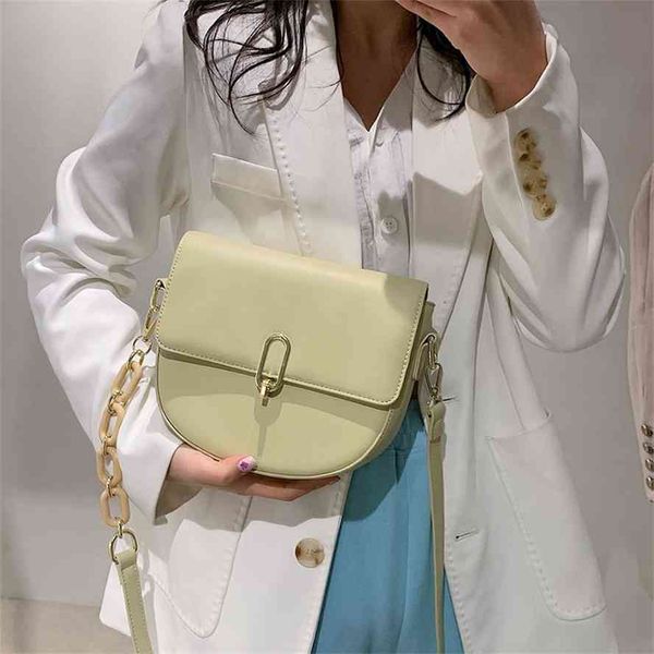 

women's 2021 new messenger shoulder fashion foreign style pu saddle bag