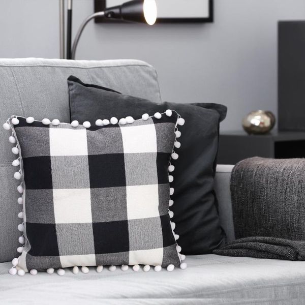 

cushion/decorative pillow decorative cushion cover lattice knitted case sofa plush pillowcase living room decoration throw covers home
