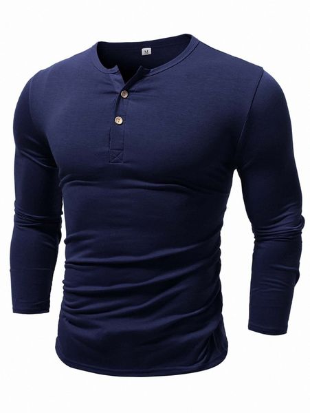 

men notched neck button detail tee m5kl#, White;black