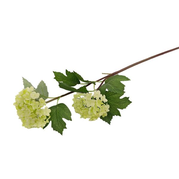 

artificial flower soft hose snowball and leaf hydrangea wedding bouquet silk cloth plastic festival garden decoration decorative flowers & w