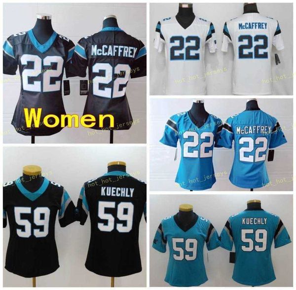 

womens caroiina ladies pantner 59 luke kuechly 22 christian mccaffrey stitched football jerseys, Black;red
