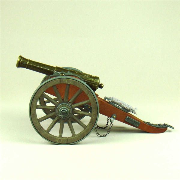 Antikes Napoleon-Eisen-Artilleriegeschütz-Nachbildungsmodell, handgefertigte Metallkanone, Miniatur-Neuheit, Dekor, Souvenir, Geschenk und Handwerksornament 210804