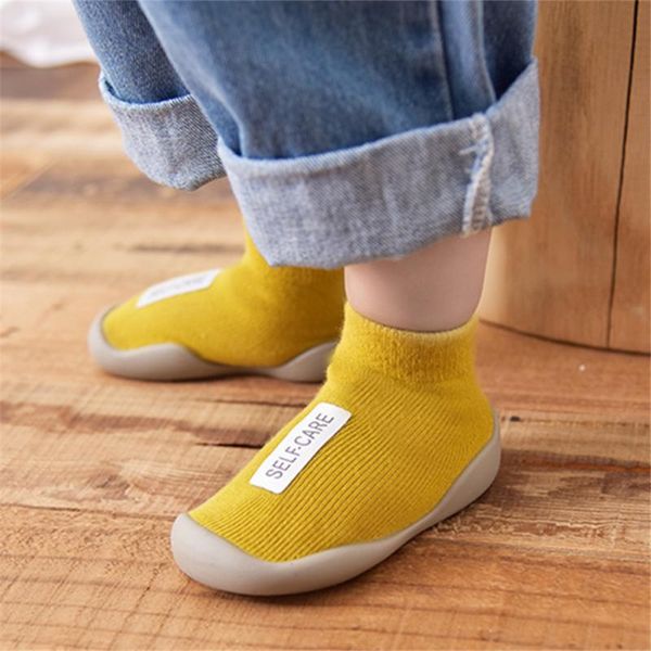

baby boys and girls socks shoes children born toddler non-slip cotton slippers rubber bottom first walkers