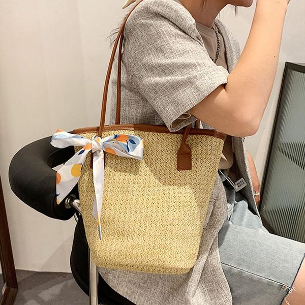 

evening bags summer straw beach bag weave woven casual handbags handmade braided basket vacation clutch totes