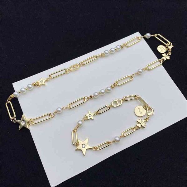 

home / 2021 new east gate fashion geometric star bracelet exquisite necklace, Black