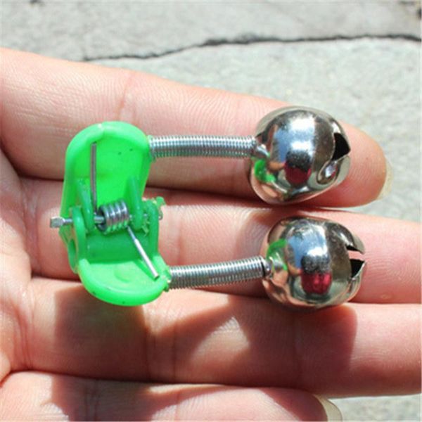 

5pcs/lot fishing rod bells pole fish bite lure alarm alert twin bell ring clip accessories
