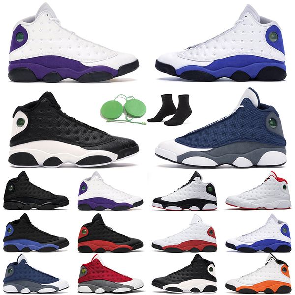 

13s red flint men basketball shoes white reverse he got game hyper royal blue mens trainer
