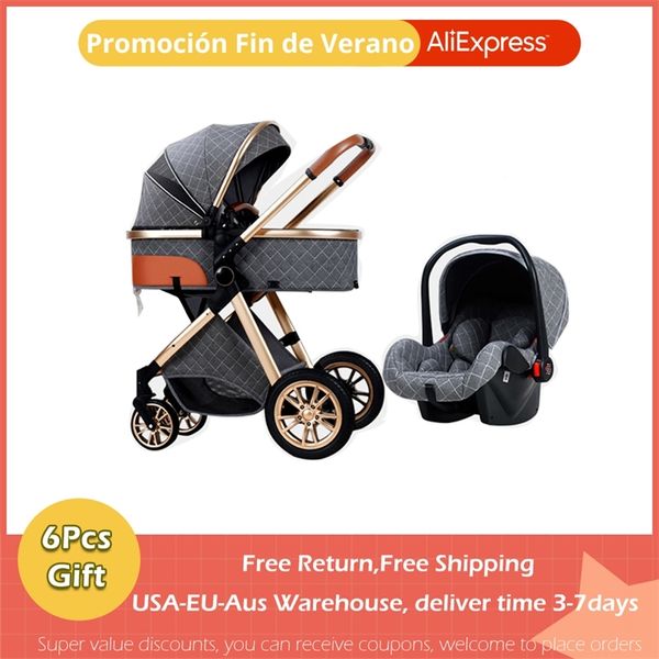 

fast and baby stroller high landscape carriage new 3in1 pram on 2021