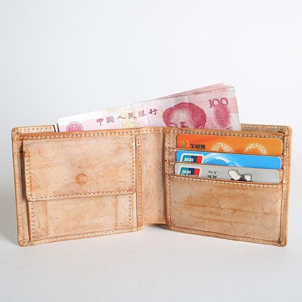 

wallets men's head mist wax leather wallet retro cross female, Red;black