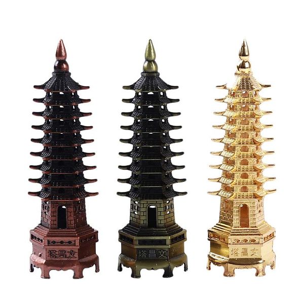 

decorative objects & figurines 3d model china wenchang pagoda tower crafts statue souvenir home decoration metal handicraft buddhism lightho