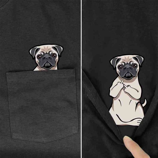Lustige T-shirt Mode Marke sommer tasche hund gedruckt t-shirt männer für frauen shirts Hip hop tops lustige baumwolle tees G1222