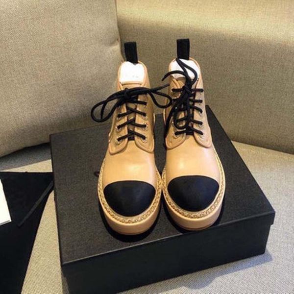 

boots prowow women ankle fashion lace up short luxury sedign autumn winter combat for, Black