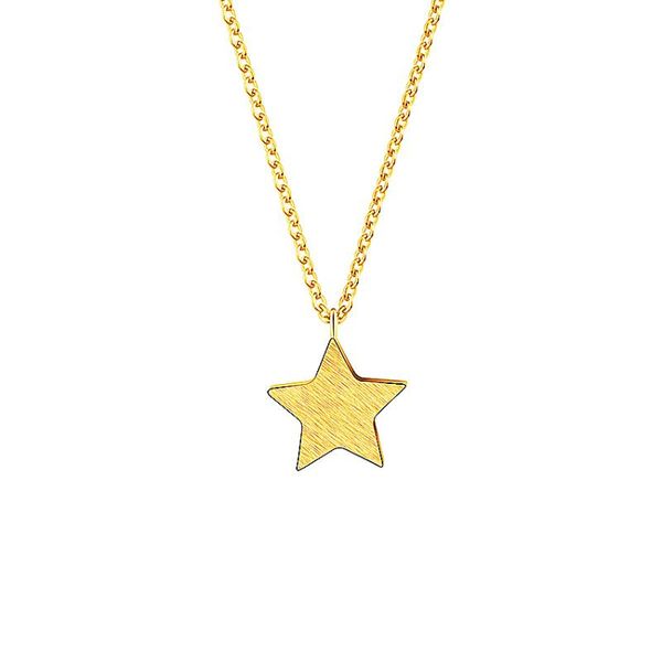 

pendant necklaces minimalist stainless steel chains kolye bijoux gold star maxi necklace women jewelry glold collares mujer collier femme, Silver