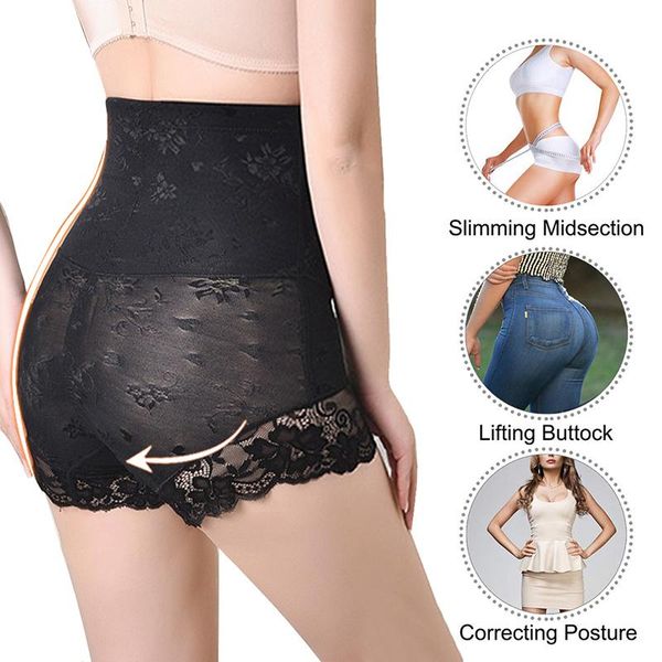 

women's shapers sfit women high waist trainer body zip shaper panties tummy belly control slimming shapewear underwear, Black;white