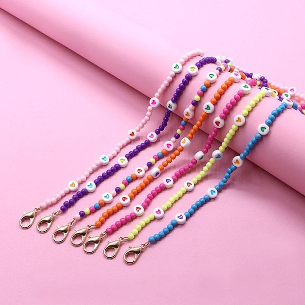 

sunglasses frames masking chains for women acrylic color bead eyeglasses lanyard glass 2021 fashion jewelry wholesale, Silver