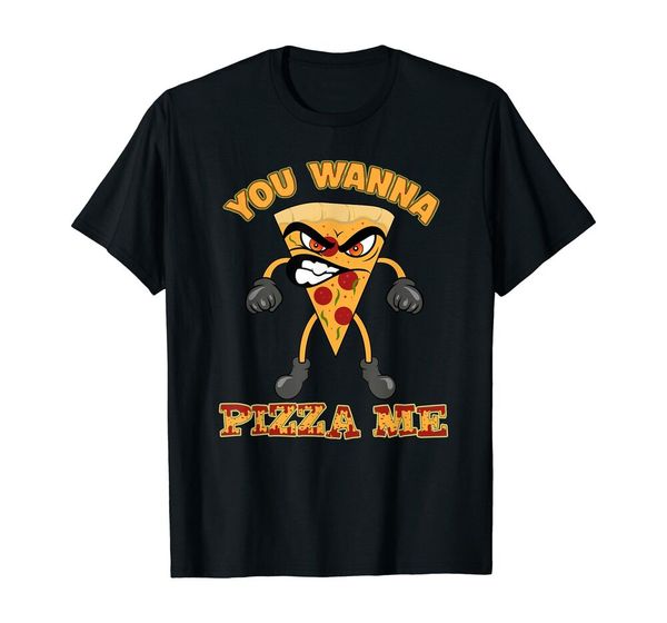

talking pizza slice you wanna pizza me funny gift t-shirt black s-5xl, White;black