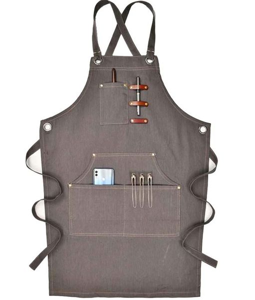 

aprons canvas work bbq apron customized logo tool garden