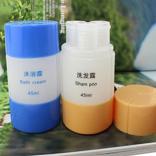 

storage bottles & jars 3 in 1 portable plastic empty shampoo skin bath cream bottle 6 colors travel container set
