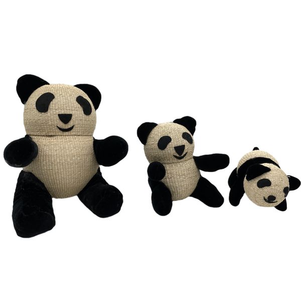 

chinese traditional palm leaves woven panda handicrafts, festive gift, room decoration