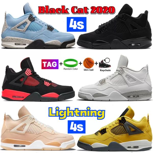

mens 4 4s basketball shoes black cat university blue white oreo shimmer bred trainers pure money metallic purple orange womens designer snea