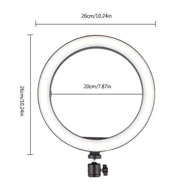 

cell phone mounts & holders 10\" selfie ring light with rotation tripod stand for live stream/makeup x3ud