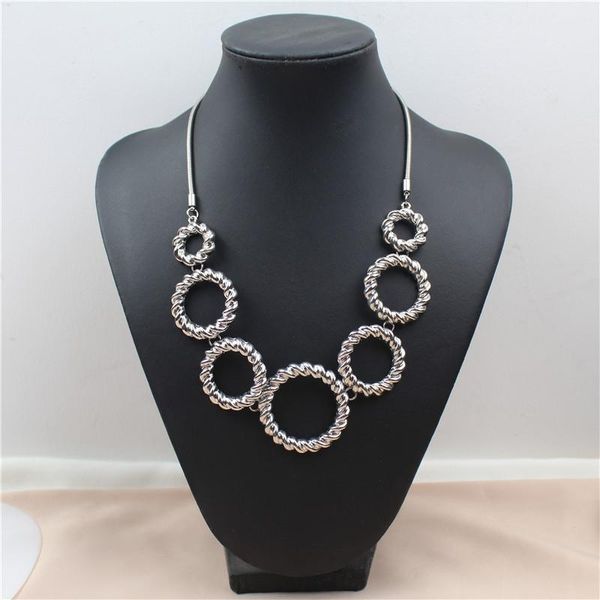 

chains european and american alloy wreath individual character exaggerates eardrop necklace suit, Silver