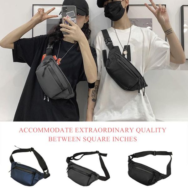 

waterproof oxford waist bag women men zipper travel casual fanny pack outdoor large capacity chest belt pouch bags