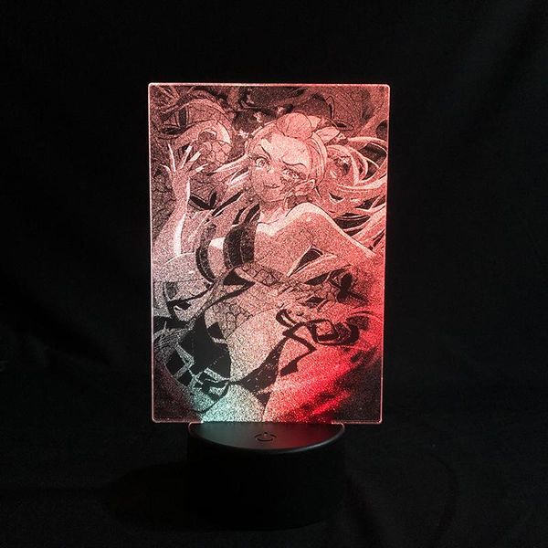 

night lights two tone lamp demon slayer daki japanese anime manga birthday present led light 3d teenager delivery