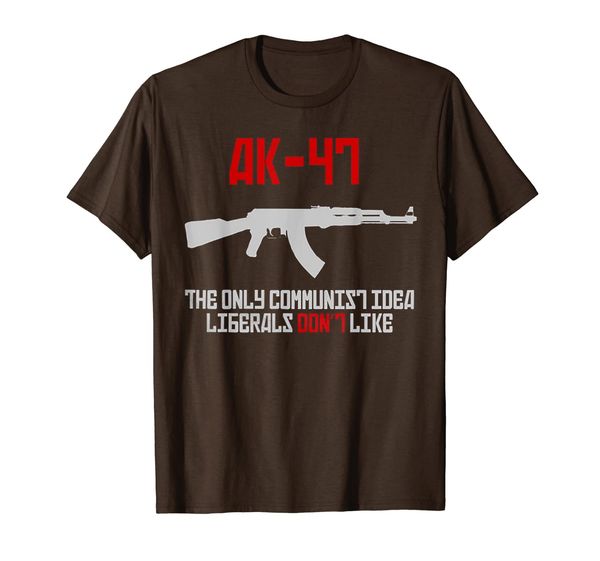 

ak-47 the only communist idea liberals don't like t-shirt, White;black
