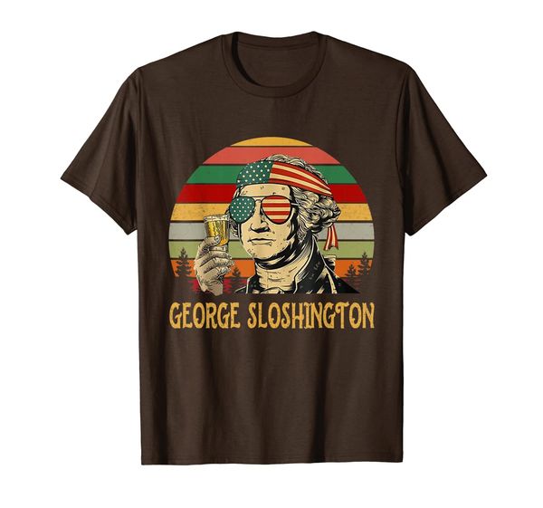 

george sloshington george washington beer vintage t-shirt, White;black