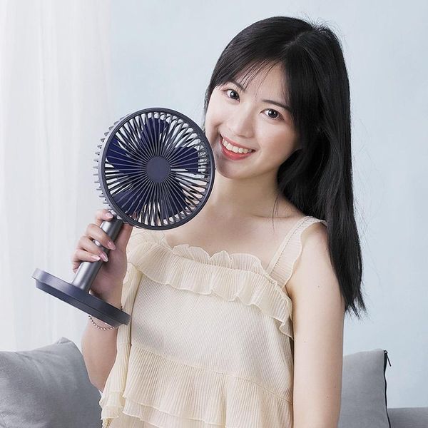 

portable usb rechargeable mini cooling deskretractable table fan with led night light for student household electric fans
