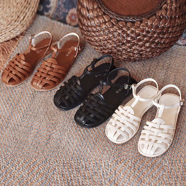 

sandals comfort shoes for women buckle strap soft closed toe summer heels suit female beige breathable girls black low 2021