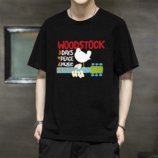 

men's t-shirts mens english letter printing fashion cotton black short sleeve oversize graphic casual custom doom punk gothic clothing, White;black